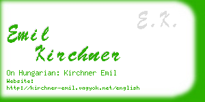 emil kirchner business card